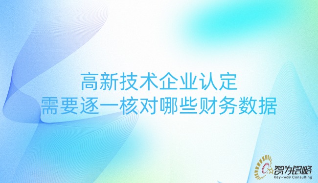 高新技术企业认定需要逐一核对哪些财务数据.jpg